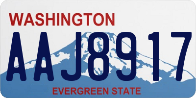 WA license plate AAJ8917