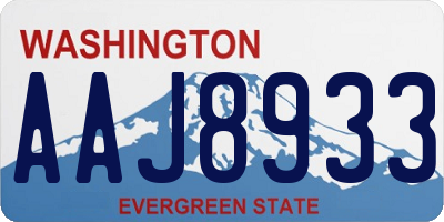 WA license plate AAJ8933