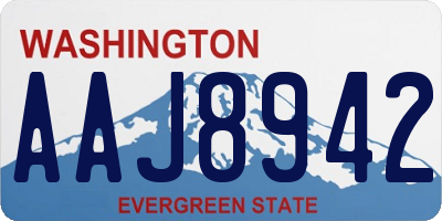 WA license plate AAJ8942