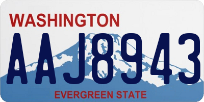 WA license plate AAJ8943