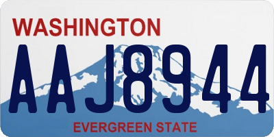 WA license plate AAJ8944