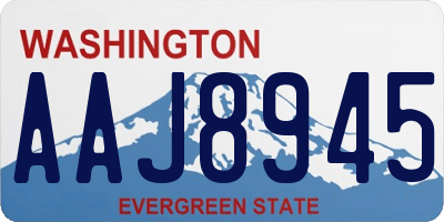 WA license plate AAJ8945