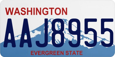 WA license plate AAJ8955