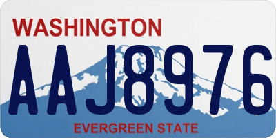 WA license plate AAJ8976