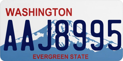 WA license plate AAJ8995