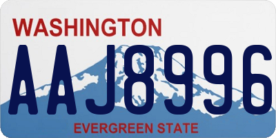 WA license plate AAJ8996