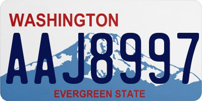 WA license plate AAJ8997