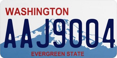 WA license plate AAJ9004