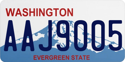 WA license plate AAJ9005