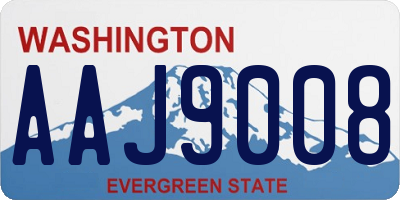 WA license plate AAJ9008