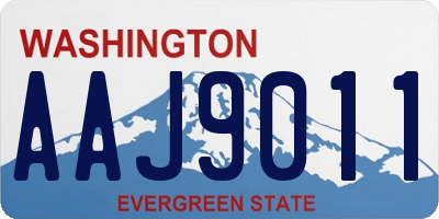 WA license plate AAJ9011