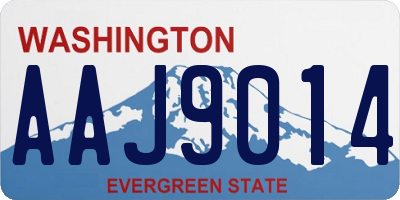 WA license plate AAJ9014