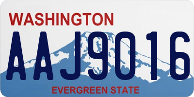WA license plate AAJ9016