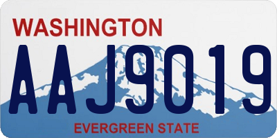 WA license plate AAJ9019