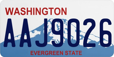 WA license plate AAJ9026