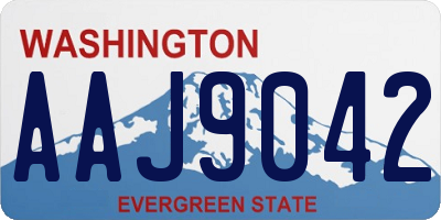 WA license plate AAJ9042