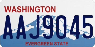 WA license plate AAJ9045