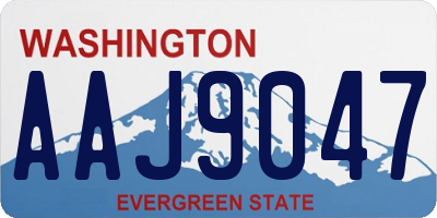 WA license plate AAJ9047