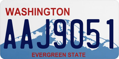 WA license plate AAJ9051