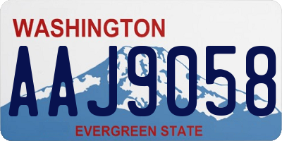 WA license plate AAJ9058