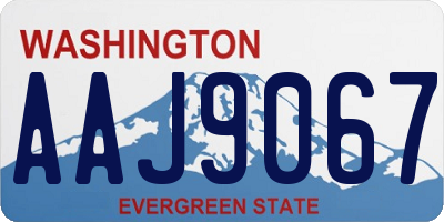 WA license plate AAJ9067