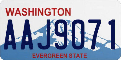 WA license plate AAJ9071