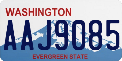 WA license plate AAJ9085