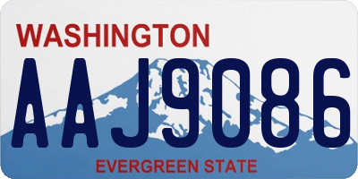 WA license plate AAJ9086