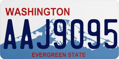 WA license plate AAJ9095