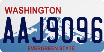 WA license plate AAJ9096