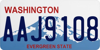 WA license plate AAJ9108