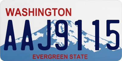 WA license plate AAJ9115