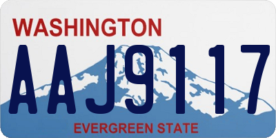WA license plate AAJ9117