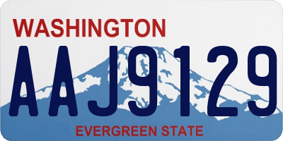 WA license plate AAJ9129