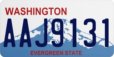 WA license plate AAJ9131