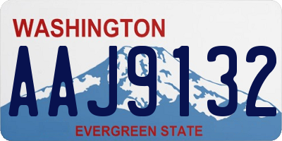 WA license plate AAJ9132