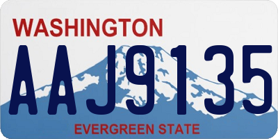 WA license plate AAJ9135