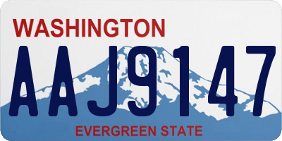 WA license plate AAJ9147