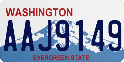 WA license plate AAJ9149