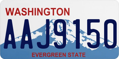 WA license plate AAJ9150