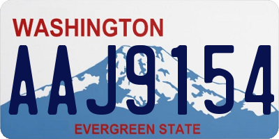 WA license plate AAJ9154