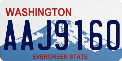 WA license plate AAJ9160
