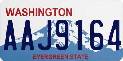 WA license plate AAJ9164