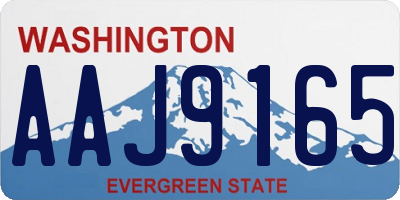 WA license plate AAJ9165