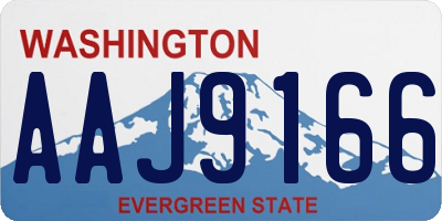 WA license plate AAJ9166