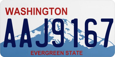 WA license plate AAJ9167