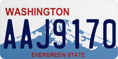 WA license plate AAJ9170