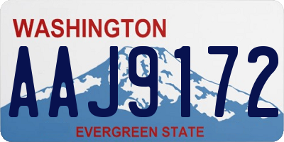 WA license plate AAJ9172