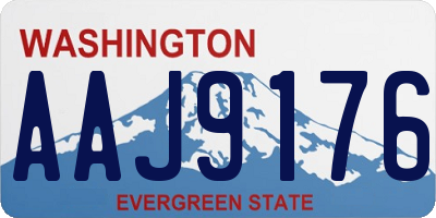 WA license plate AAJ9176