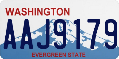 WA license plate AAJ9179